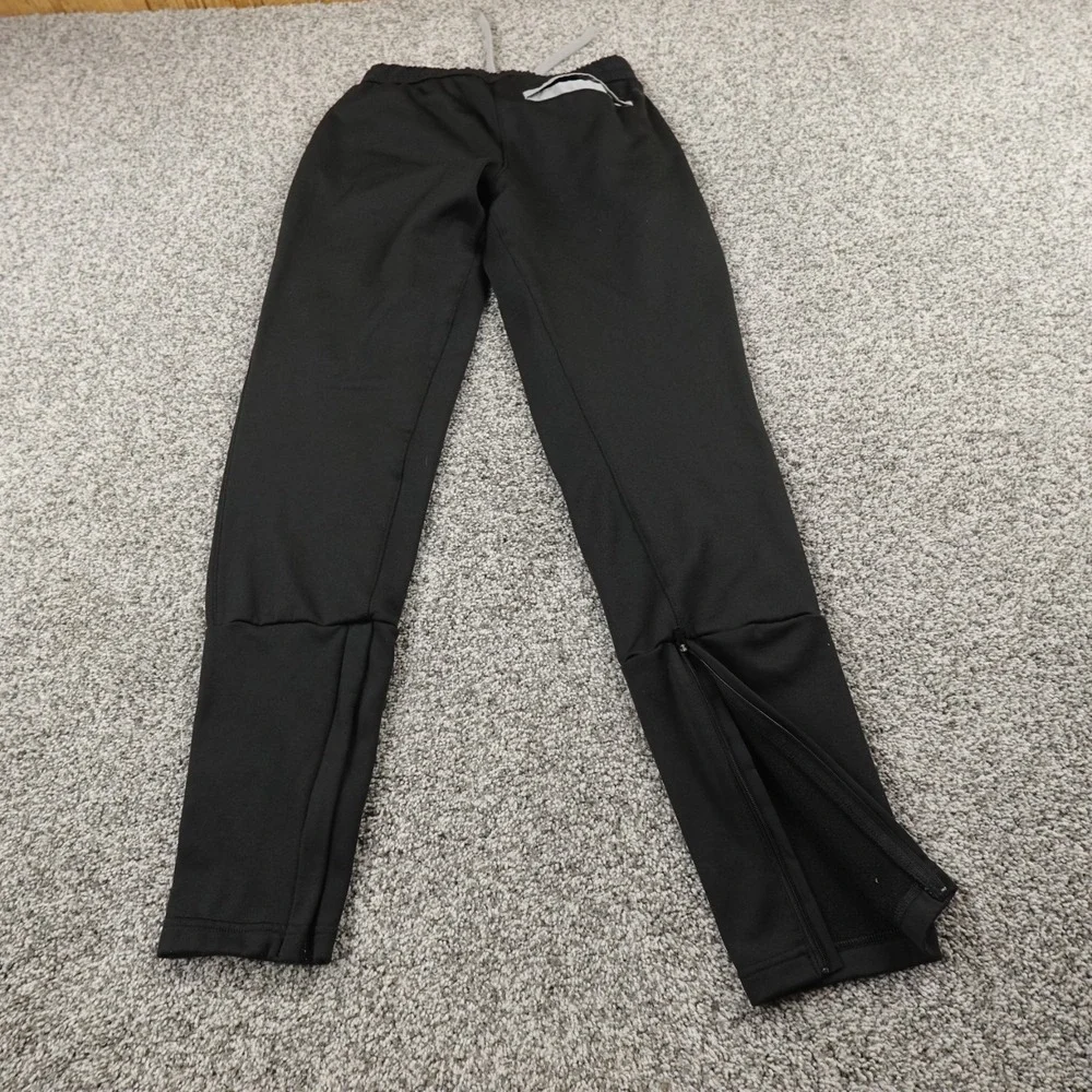 Adidas Pants Mens XS Black Track Warm Up Drawstring Jogger Sweatpants Gym Train‎